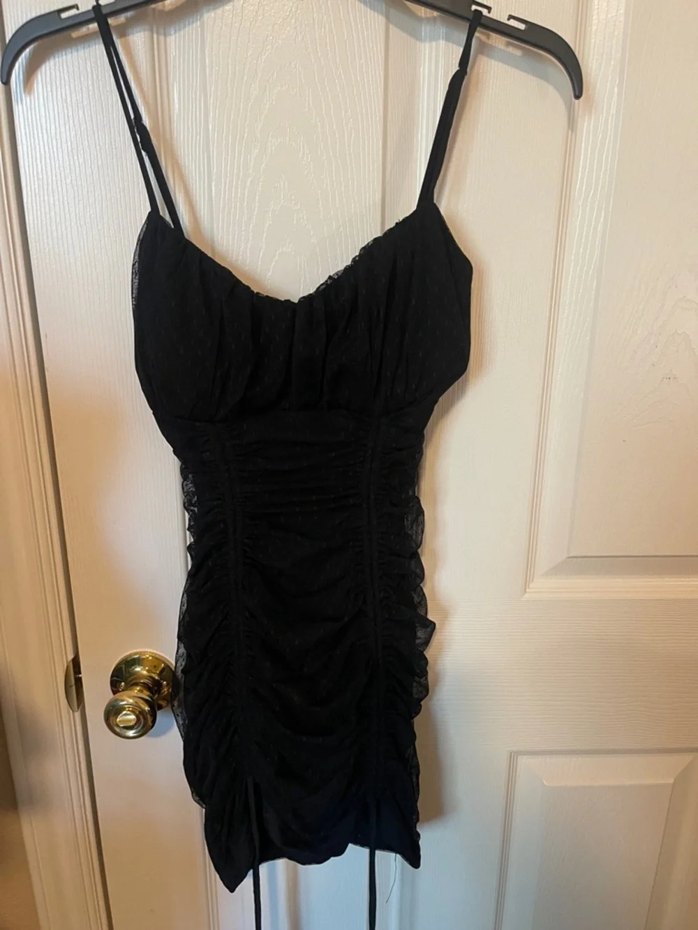 Windsor Black Ruched Mini Dress - Picture 1 of 3